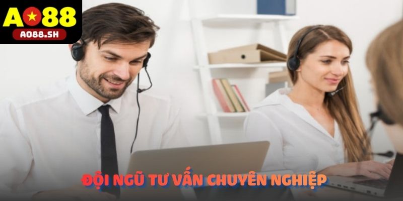 Đội ngũ tư vấn viên chuyên nghiệp luôn sẵn sàng hỗ trợ khách hàng AO88.