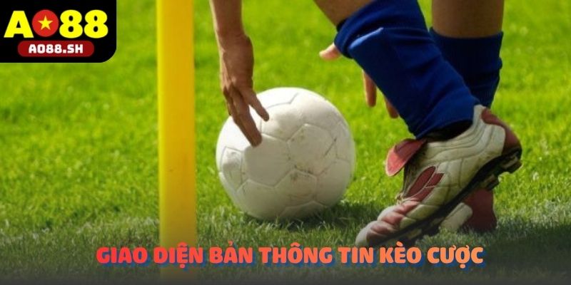 Giao diện bảng thông tin cược kèo phạt góc trực tuyến.