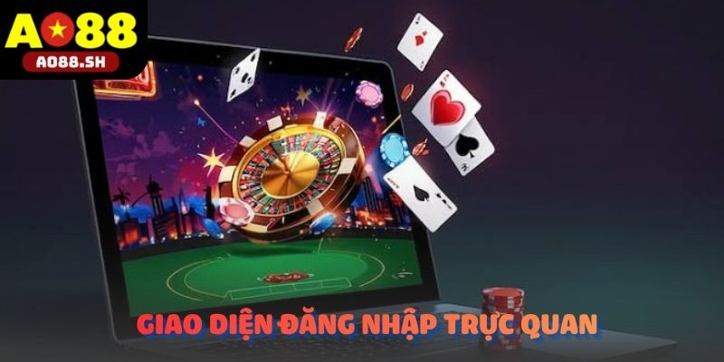 Giao diện Đăng nhập AO88 được thiết kế trực quan và dễ sử dụng.