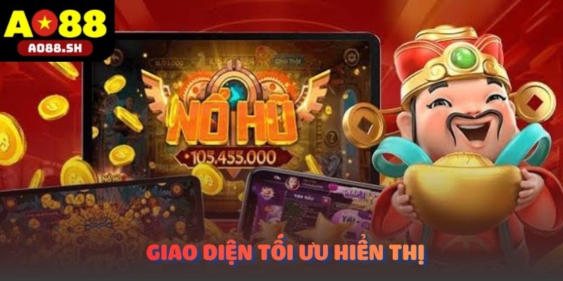 Giao diện sảnh cược slot game được tối ưu hóa hiển thị sắc nét.