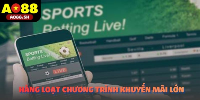 Giao diện tổng hợp hàng loạt chương trình Khuyến mãi AO88 đang diễn ra sôi nổi.