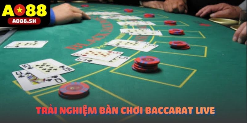 Người dùng trải nghiệm bàn chơi Baccarat Live tại AO88.