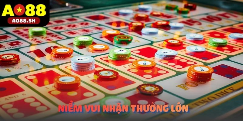 Niềm vui nhận thưởng lớn khi dự đoán chính xác các tổ hợp điểm Sicbo.